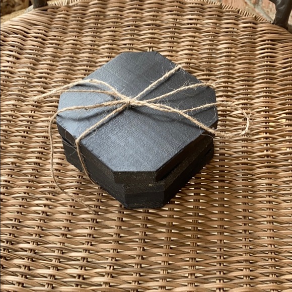 Rustic Wooden Coasters – Set of 4 Handmade - Picture 4 of 5